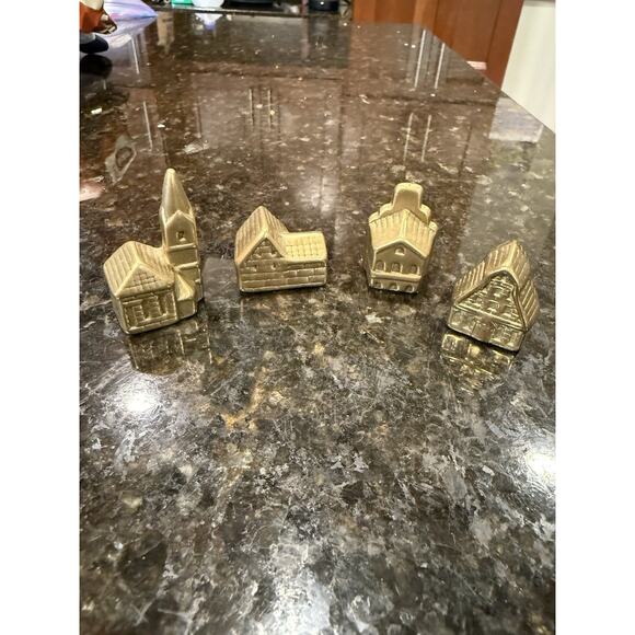 Heavy Solid Brass "Old Mill" Miniature Village - Picture 1 of 1
